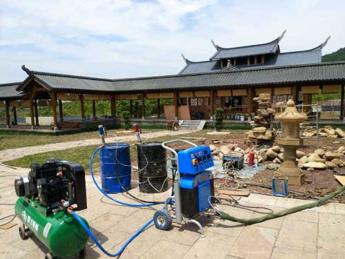影视基地假山道具施工(图1) 影视基地施工
